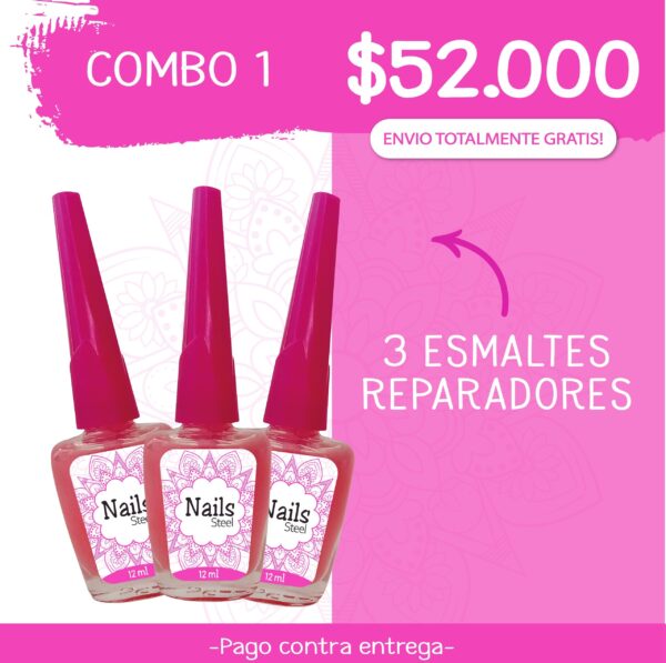 Combo 1, 3 Esmaltes Reparadores