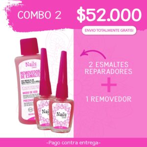 Combo 2, 2 Esmaltes Reparadores + 1 Removedor